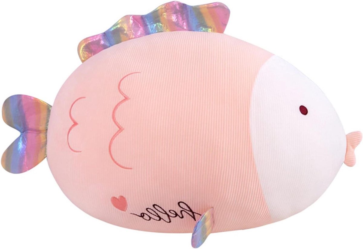 Vis Pluche Kussen - Zacht Vis Speelgoed - Decoratie Kamer - Super Zachte Stof - 90 cm - Ro