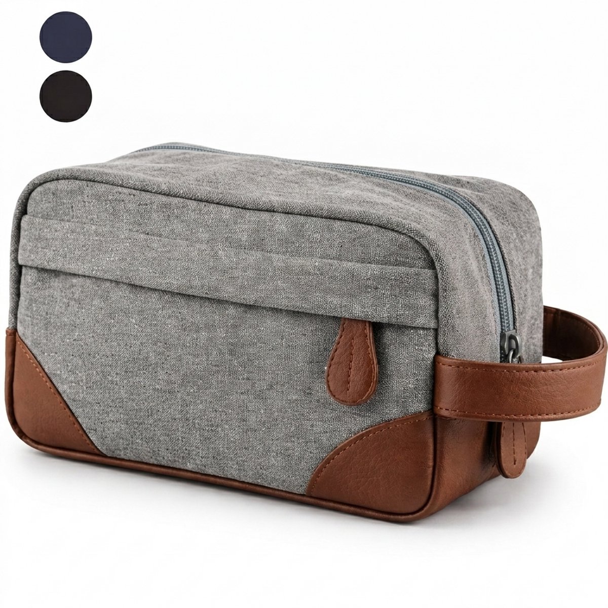 VeryGoods™ Toilettas Heren Grand - Toiletzak met Haak 4.5L - Waterafstotend & Georganiseerd - Reis Toilettassen Mannen & Dames - Jongen - Grijs