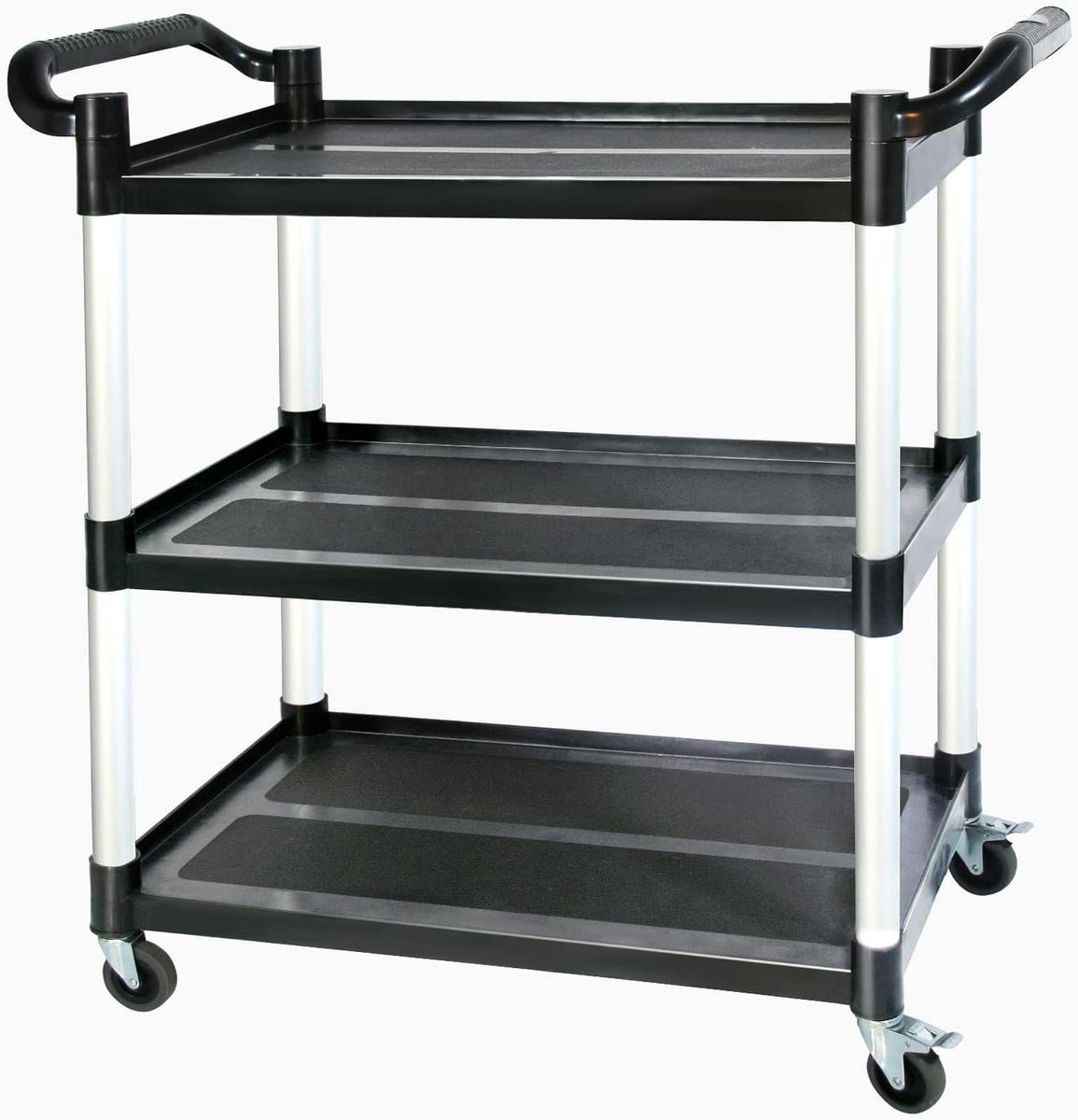 Dienstkarren met Wielen - Rolkarren 3 etages - Materiaal Transport - Zware belasting 230kg