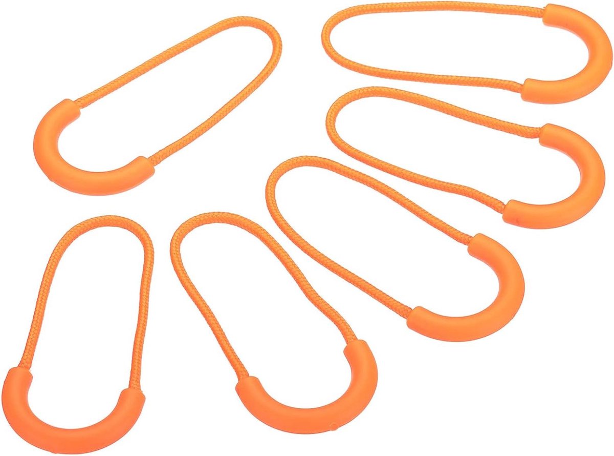 Ritsverlengstukken - Ritsverlenger - Bagage Reparatie - U-Vorm Tab - 15 Stuks - Oranje
