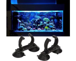 2 Stuks Verwarmingsstaaf Bevestigingsclips voor Aquariums, Sterke Zuignappen en Klemmen voor Verwarmers, Ideaal voor Aquariumaccessoires en Onderwaterverwarming
