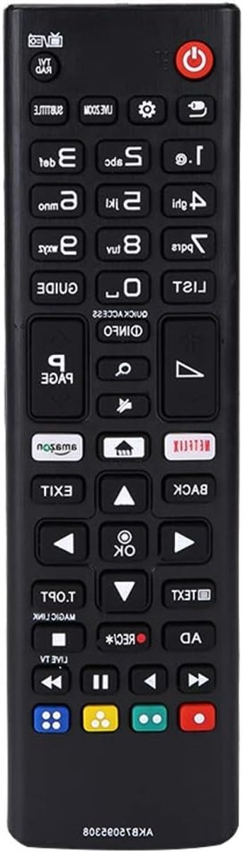 Vervangende afstandsbediening voor SMART 3D LCD TV - Geschikt voor LG modellen AKB75095304, AKB75095305, AKB75095306 en AKB75095308, Zwart