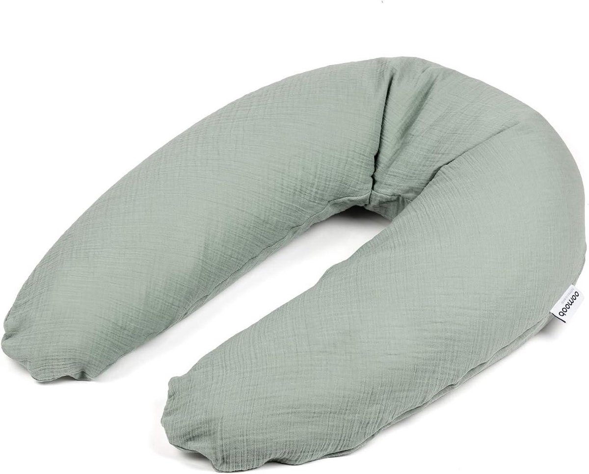 Zwangerschapskussen - Voedingskussen - Comfortabel slapen - Wasbare hoes - Langwerpig model - Groen