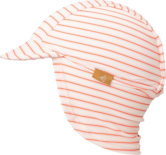Fresk UV 50+ Zonnehoed voor kinderen 86 – Beschermende Reishoed – Hoofdbescherming Unisex - Creme - Summer Stripes