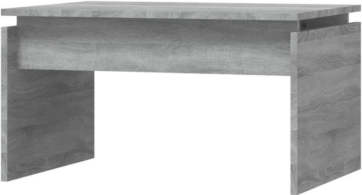 Salontafel - Bijzettafel Koffietafel - Woonkamer Decoratie - Glad Oppervlak - 68x50x38 cm - Grijs Sonoma