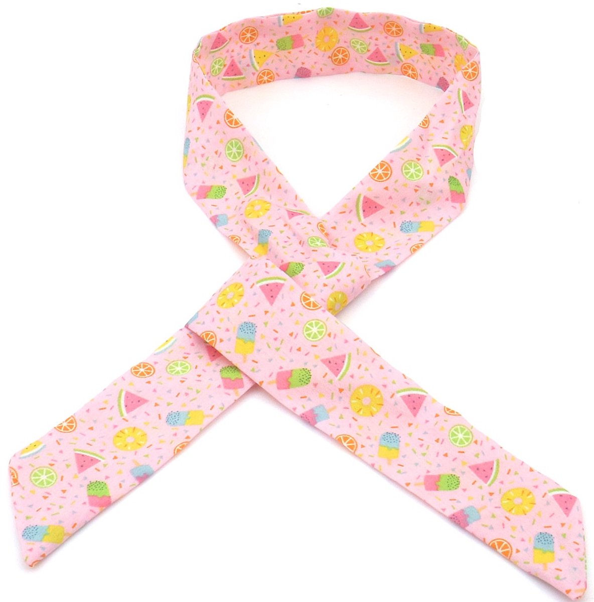 Haarlint - fruit - roze - 85x3,5 cm