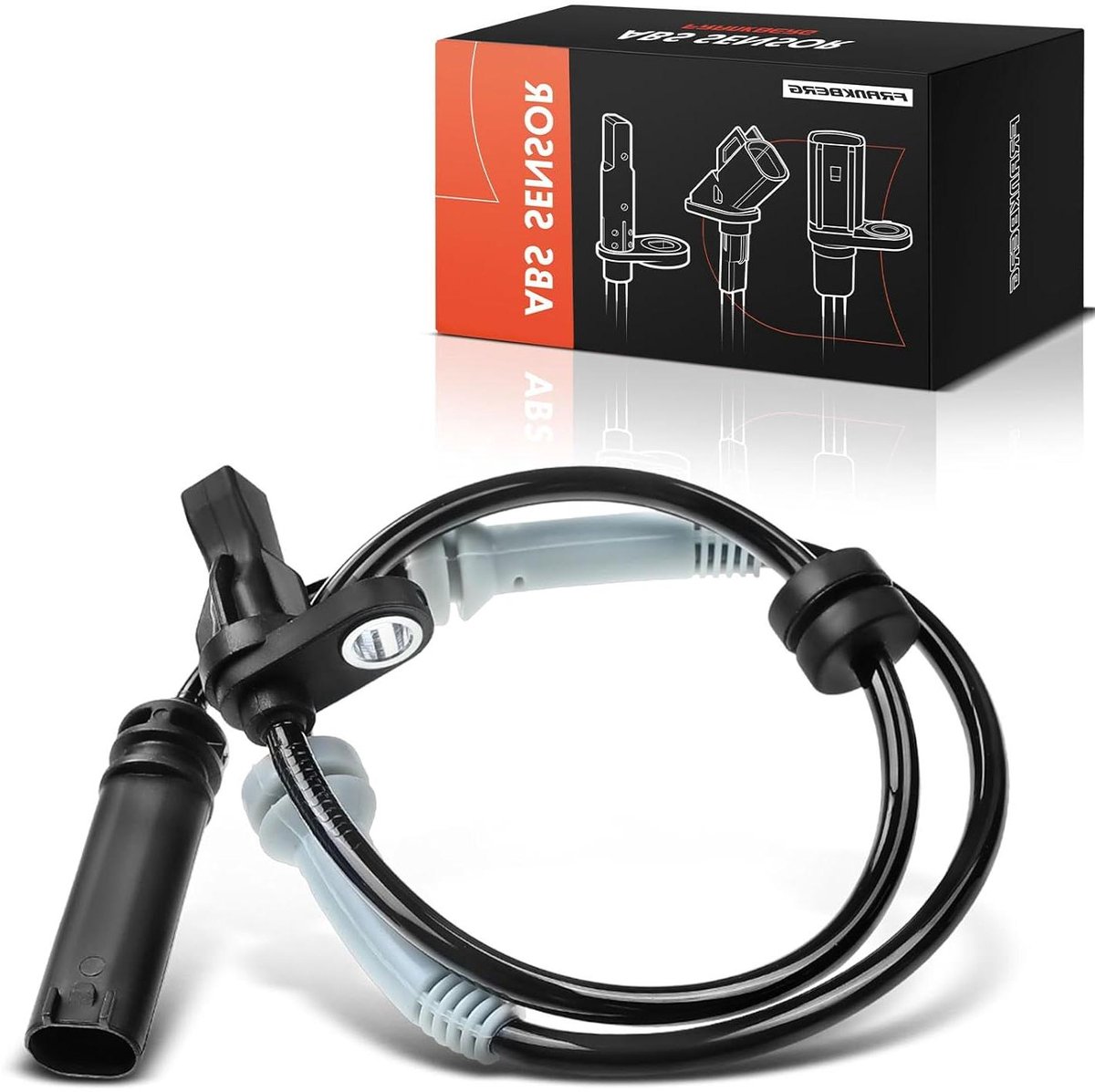 ABS Sensor Vooras - Wielsnelheidssensor - Veilige Auto - 2-Polig - 12V - Zwart