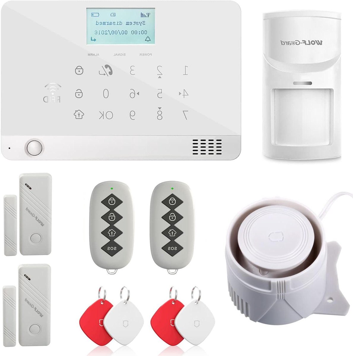 Alarmsysteem Huis - Beveiligingssysteem Alarm - Huis Beveiligen - Automatische Noodoproepen - 110 Volt - Wit