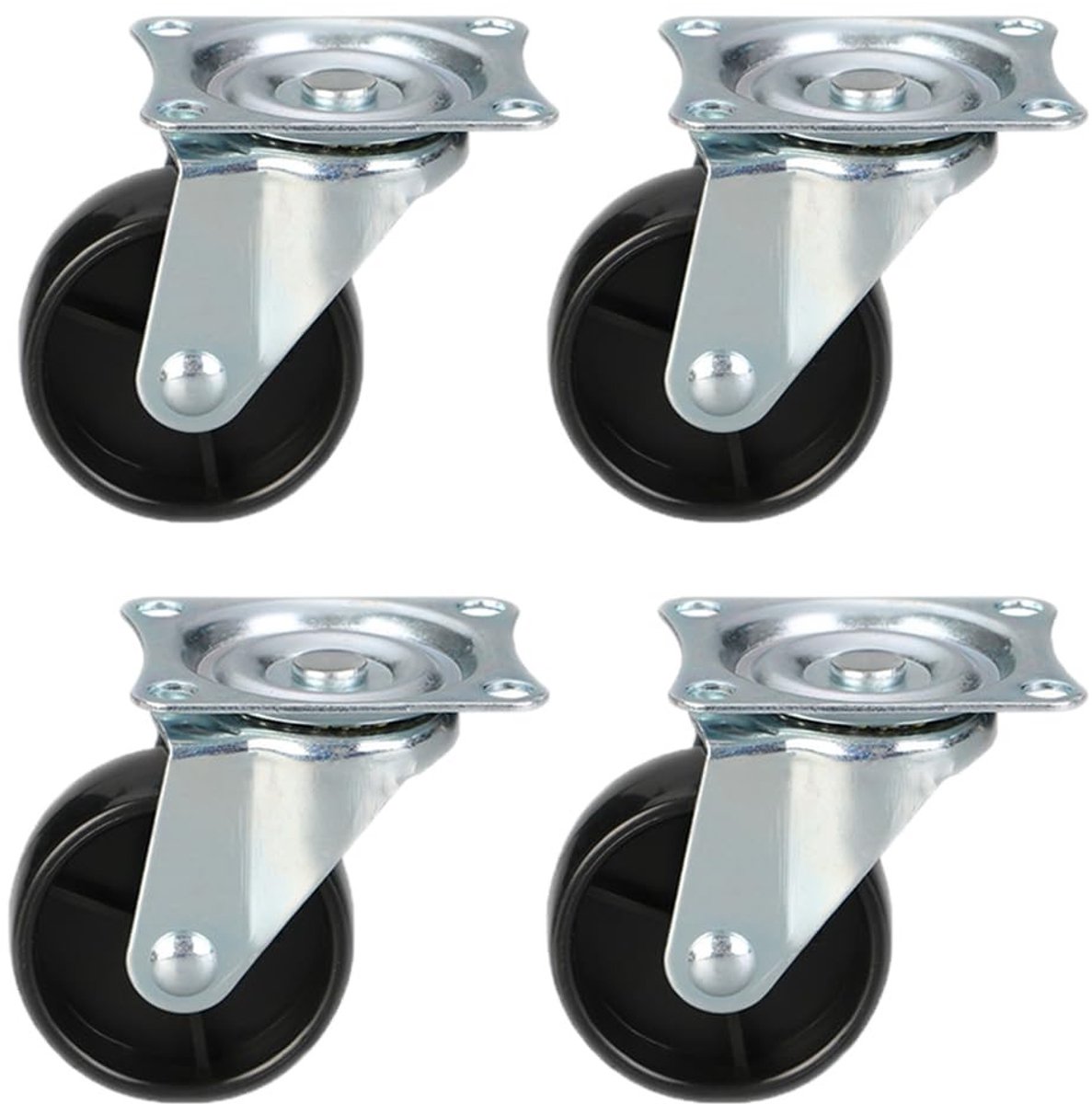 4 Stuks 25 mm Zware Duurzame Meubelwielen - Tot 30 kg Draagvermogen