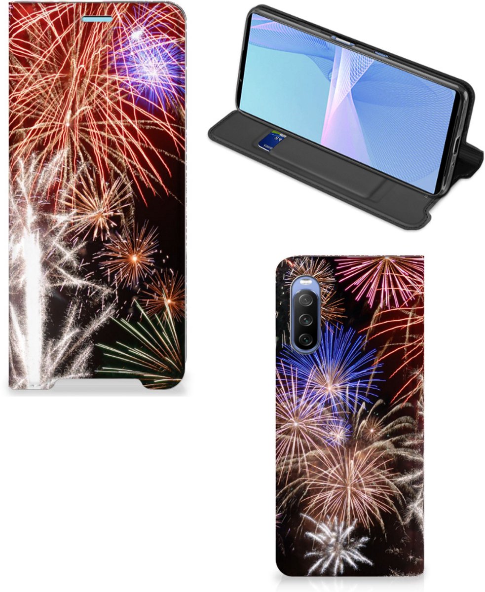 Sony Xperia 10 III Hippe Standcase Vuurwerk