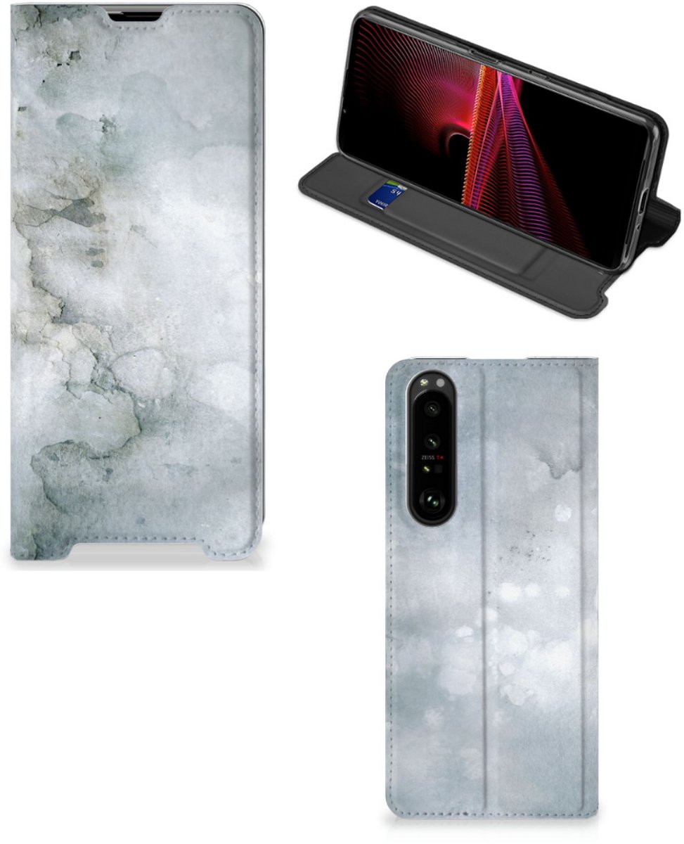 Bookcase Sony Xperia 1 III Painting Grey