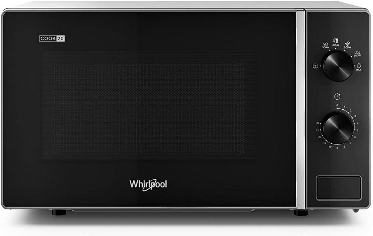 Whirlpool MWP 101 SB-1 Magnetron zwart 20 liter 700 W + 3 Jaar Gratis Extra Garantie