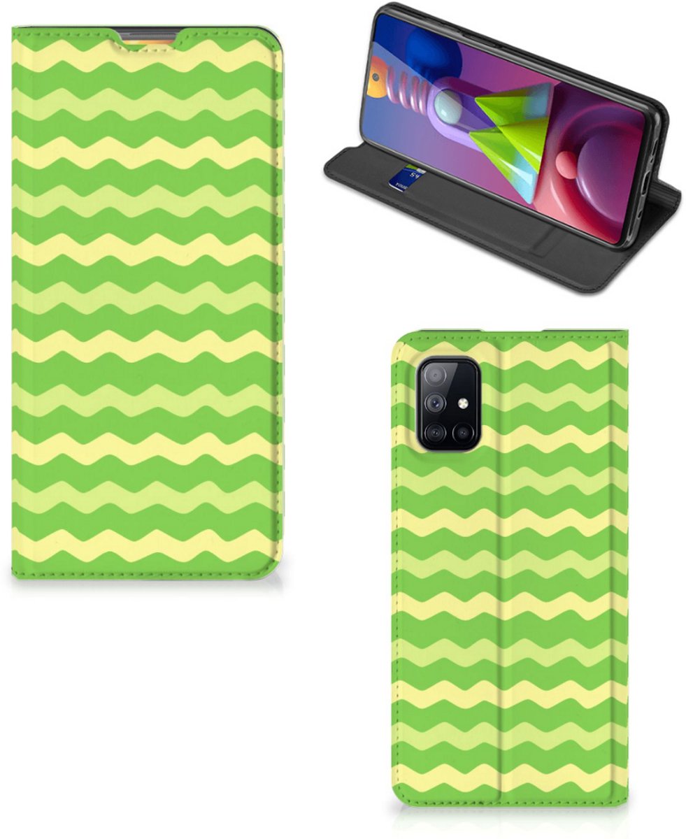 Samsung Galaxy M51 Hoesje met Magneet Waves Green