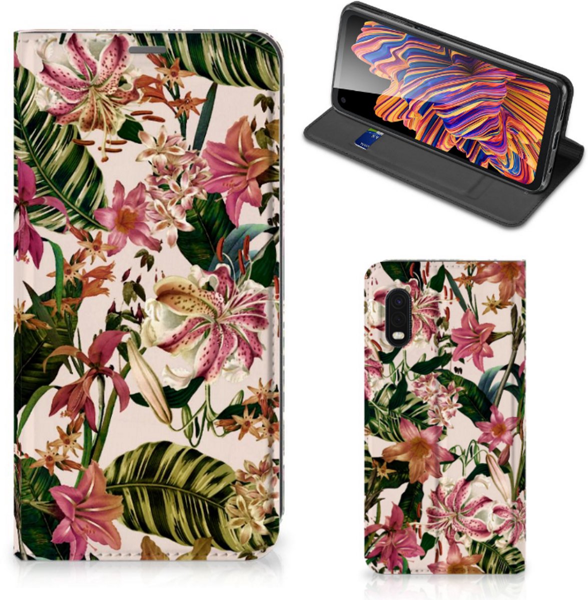 Samsung Xcover Pro Smart Cover Flowers