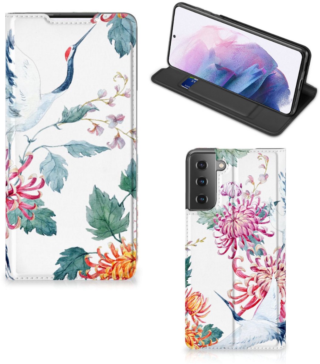 Samsung Galaxy S21 Plus Hoesje maken Bird Flowers
