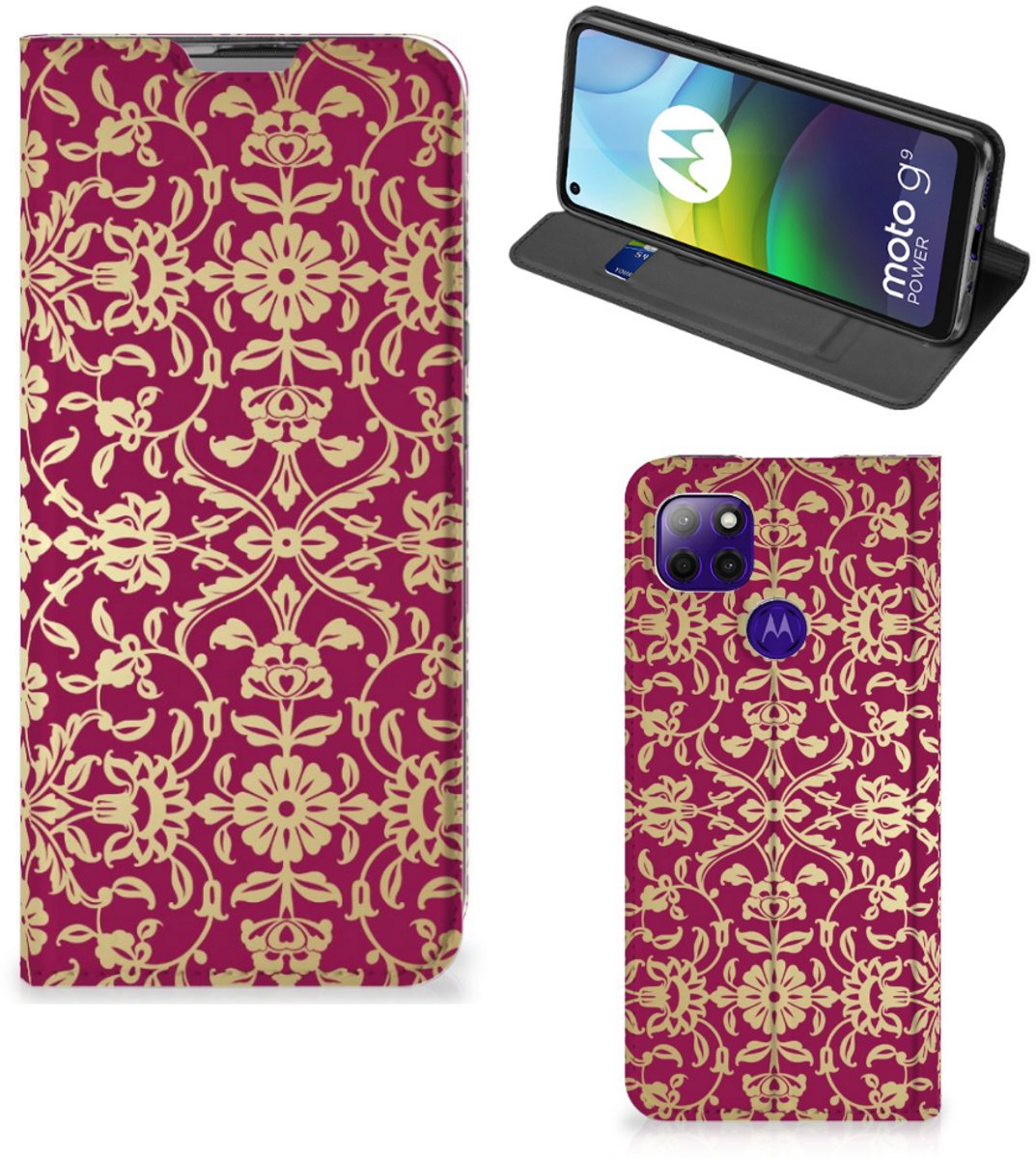 Telefoon Hoesje Motorola Moto G9 Power Barok Pink