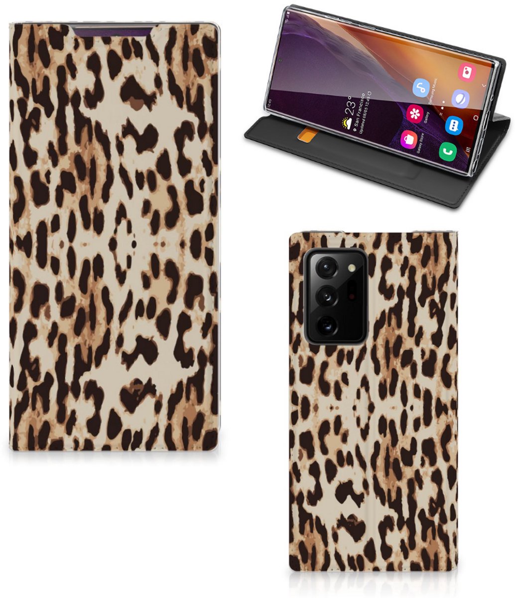 Standcase Hoesje voor Samsung Galaxy Note 20 Ultra Hoesje maken Leopard