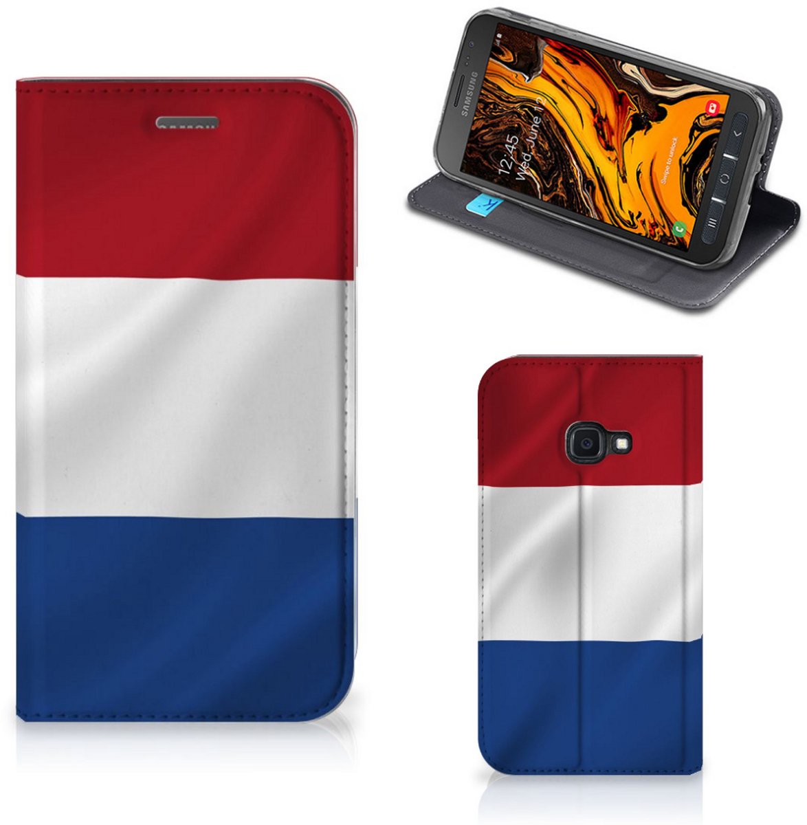 Samsung Galaxy Xcover 4s Standcase Nederlandse Vlag