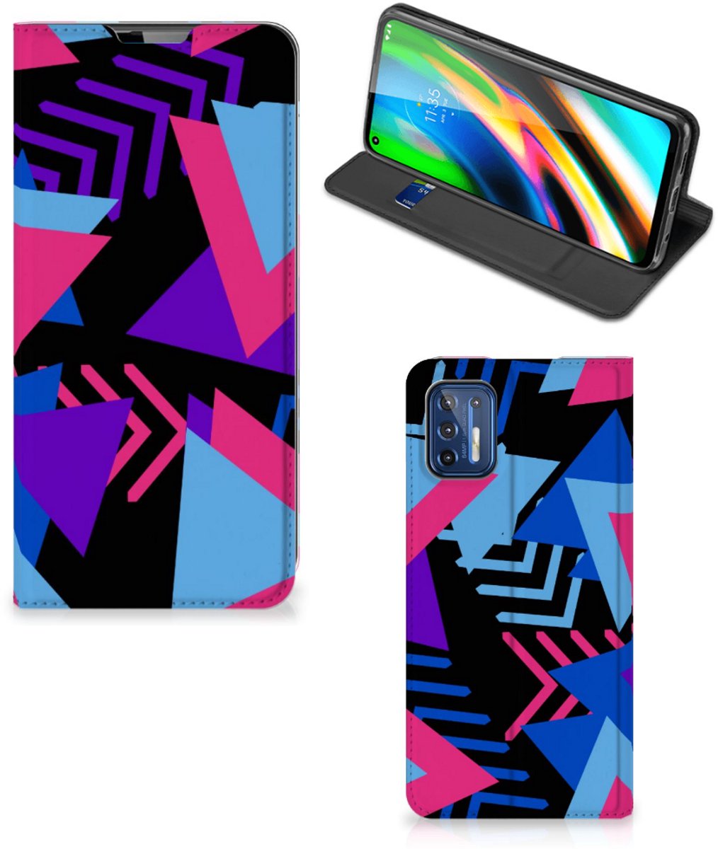 Motorola Moto G9 Plus Stand Case Funky Triangle