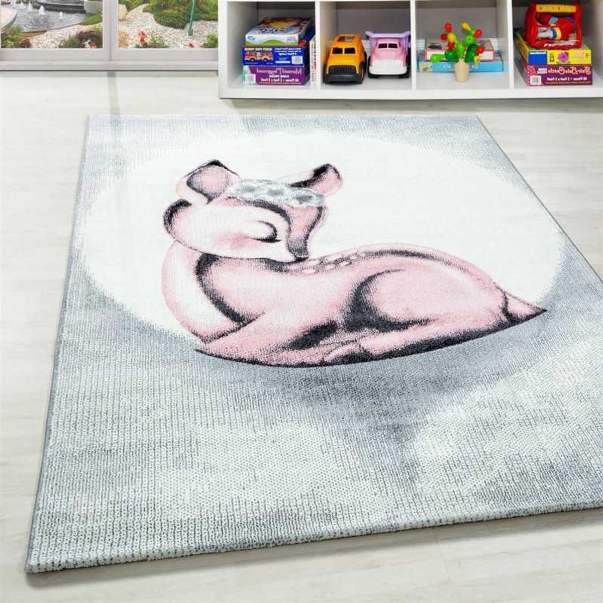 TapisTrend Kinderkleed Roze 120x170 cm de babykamer, hertenpatroon