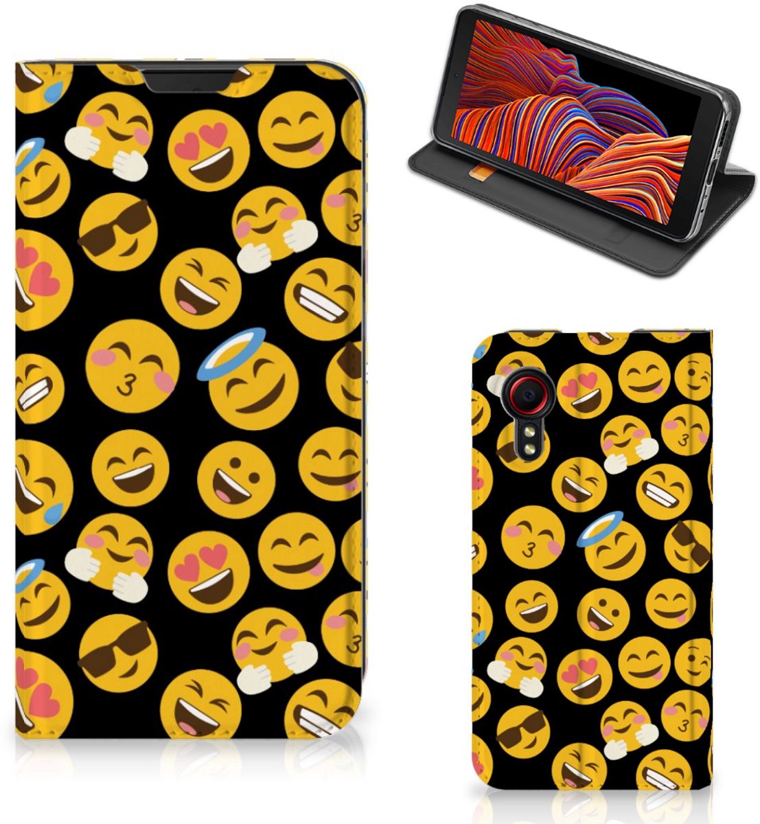 Samsung Galaxy Xcover 5 Hoesje met Magneet Emoji