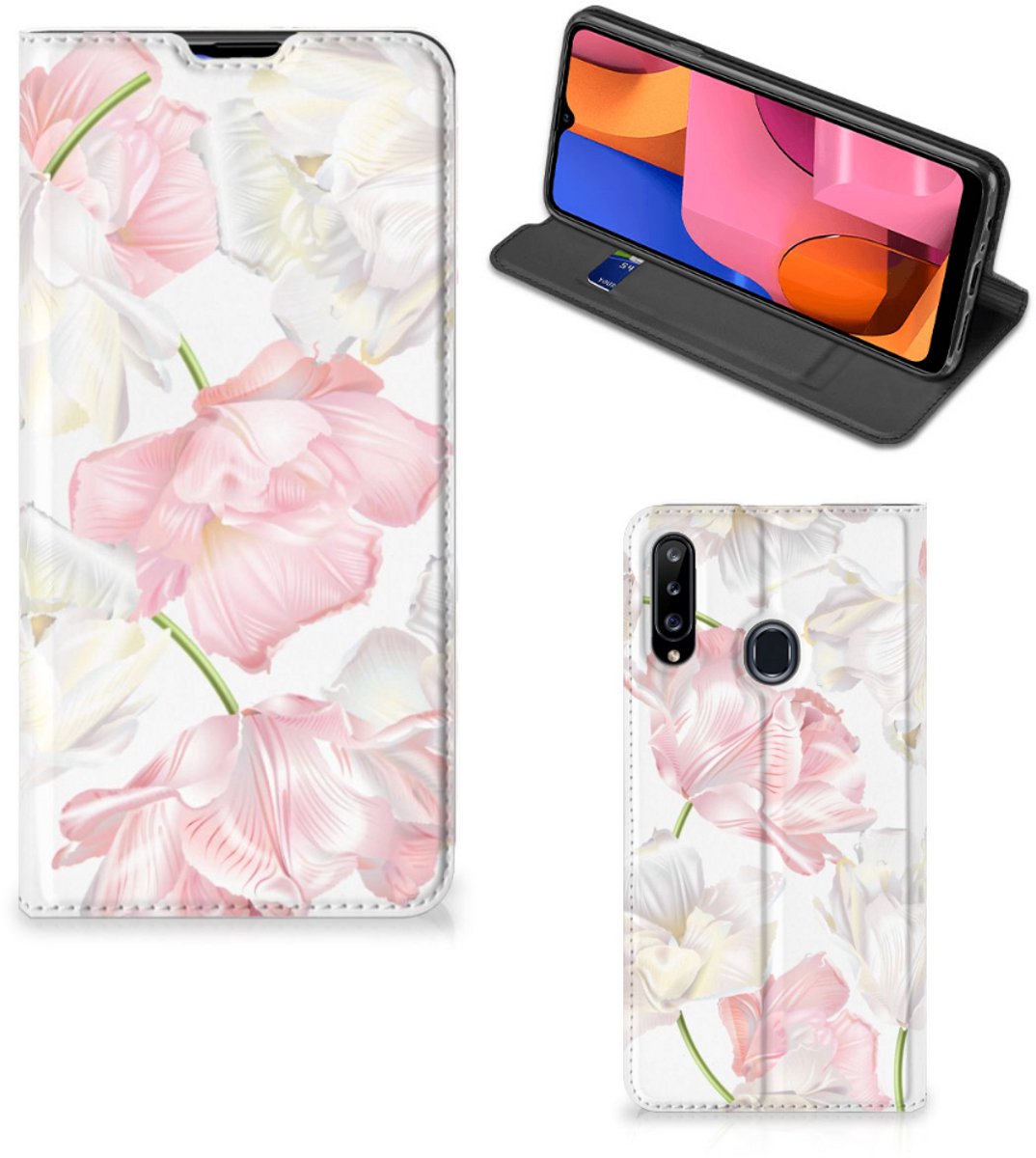 Samsung Galaxy A20s Smart Cover Lovely Flowers