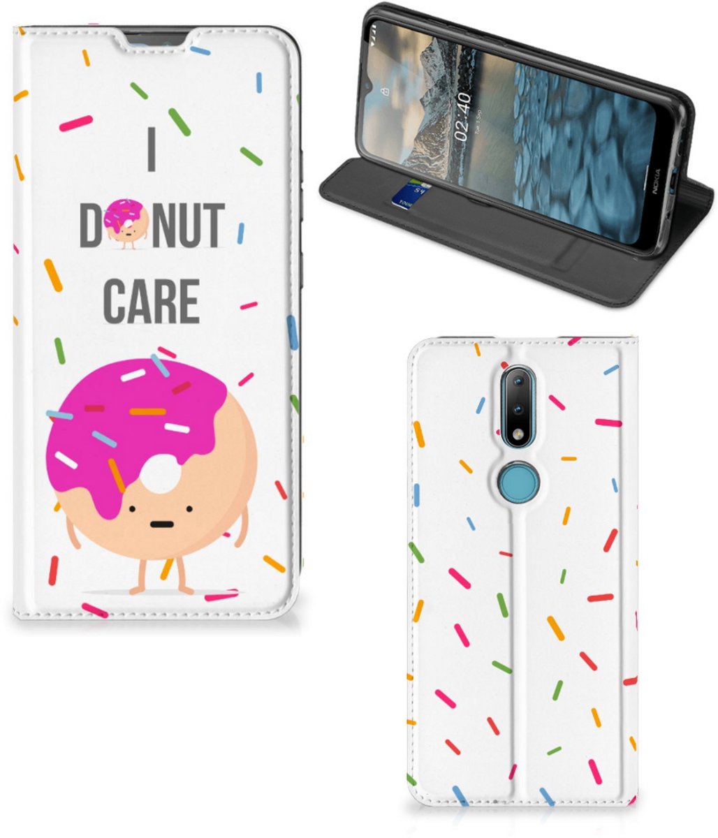 Nokia 2.4 Flip Style Cover Donut Roze