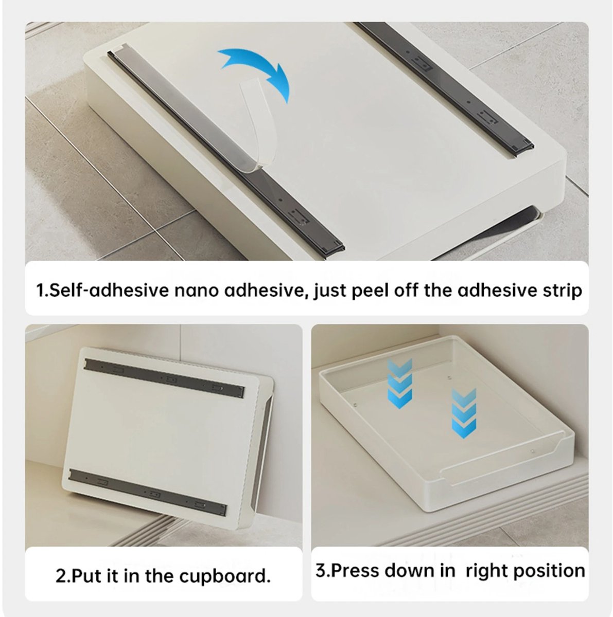 uJOY Uitrekbare kast organiser - Organizer keukenkast - Schuiflade voor keuken - Zwart - Gemakkelijke installatie - Optimaal ruimtegebruik
