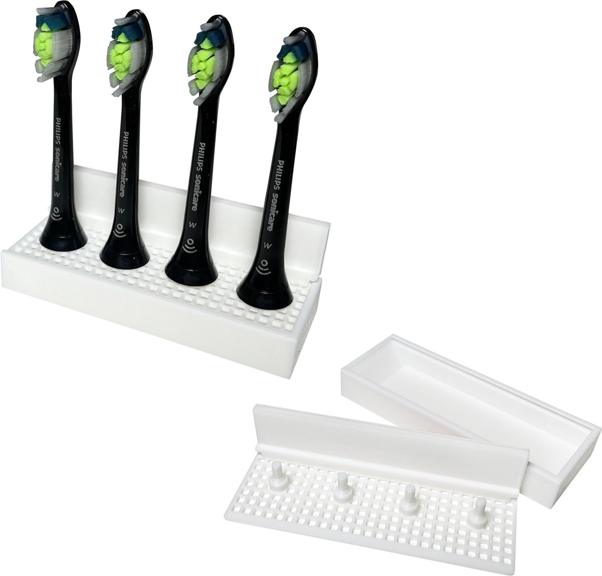 Opzetborstelhouder - Wit - 4 Houders - Philips Sonicare - Tandenborstelhouder - Tandenborstelhouders - Electrische Tandenborstelhouder - Inclusief Bevestiging