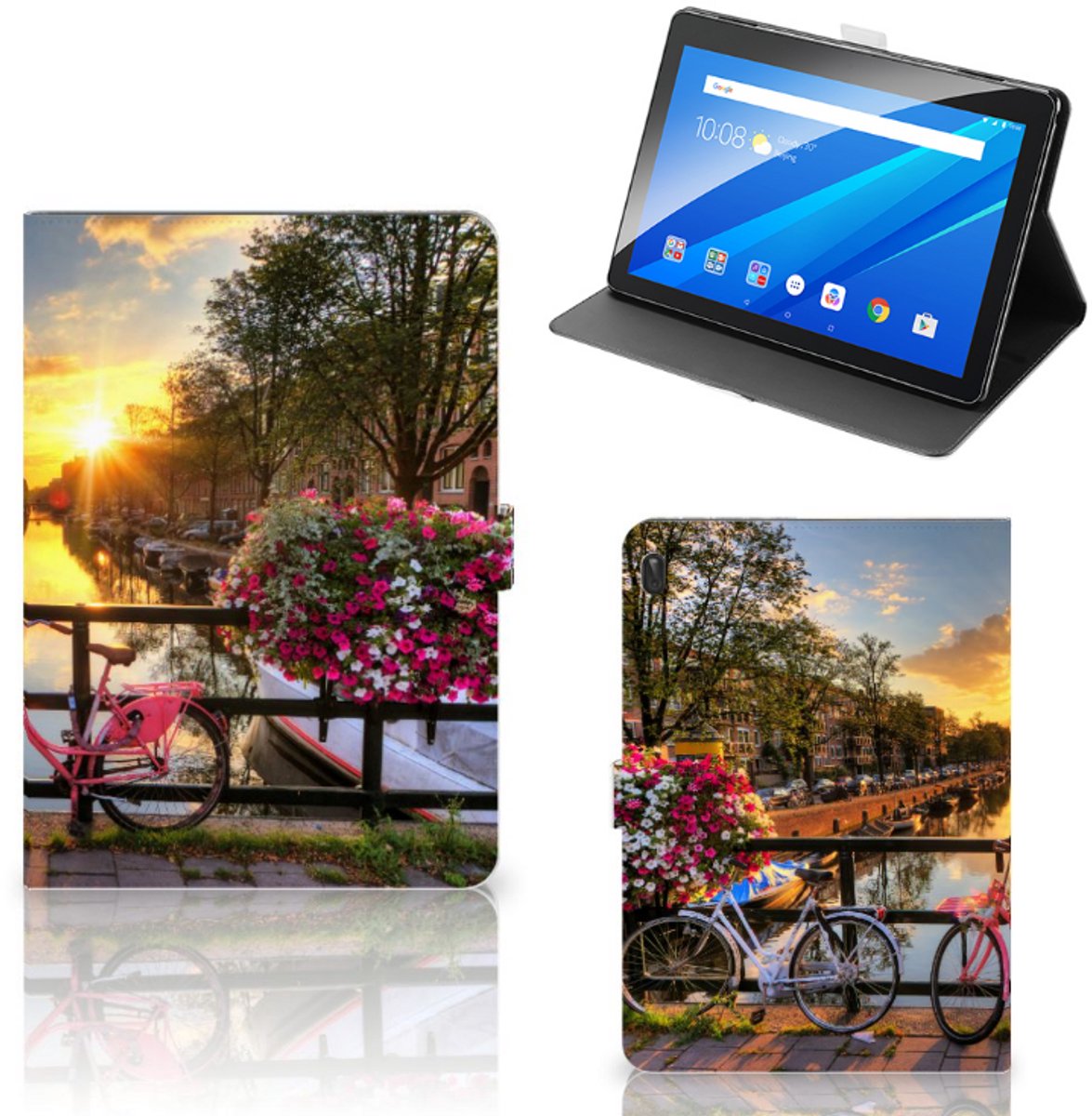 Lenovo Tab E10 Tablet Flip Case Amsterdamse Grachten
