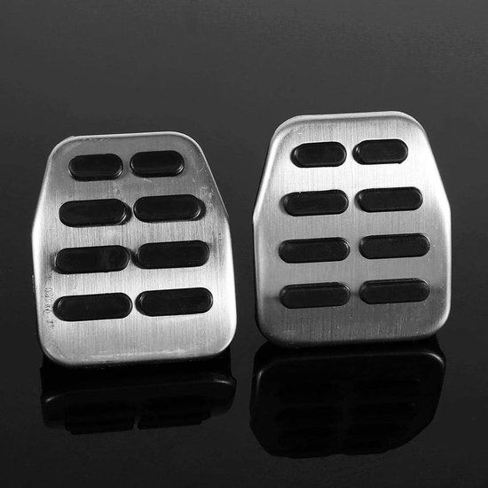 Auto Pedaal Set - Voetpedalen Set - Handgeschakelde Auto - Roestvrij Staal en Rubber - Niet gespecificeerd - Zilver — afbeelding 2