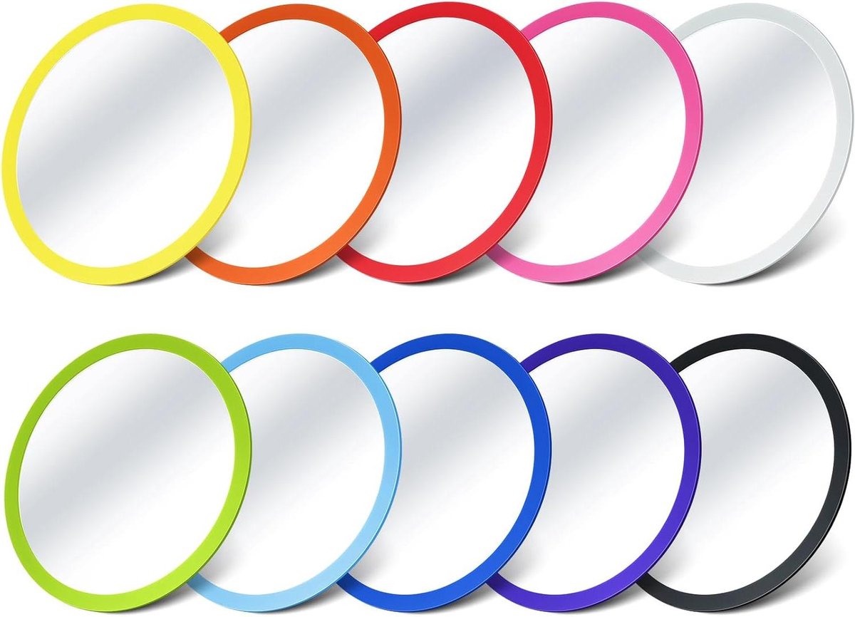 Kleine Acryl Spiegels - Plastic Spiegel Rond - Ambachten en Decoratie - Breekbestendig Materiaal - 16 x 6 inch