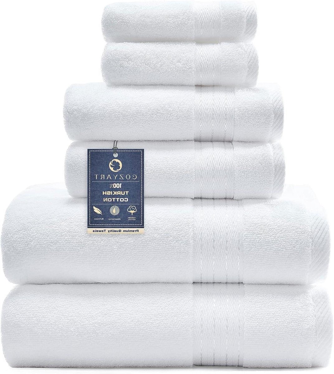 Badhanddoeken Set - Handdoeken Pakket - Na het Douchen - 650gsm Hotelkwaliteit - Set van 6