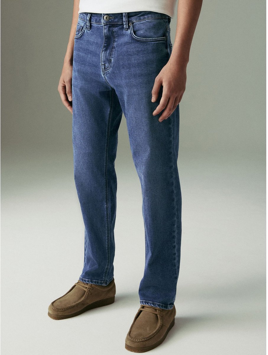 Next - Heren - Motionflex jeans met rechte pasvorm - Blauw