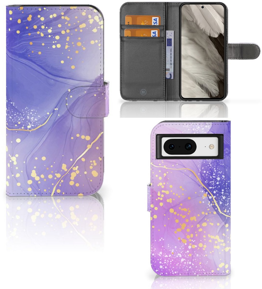 Hoesje voor Google Pixel 8 Watercolor Paars