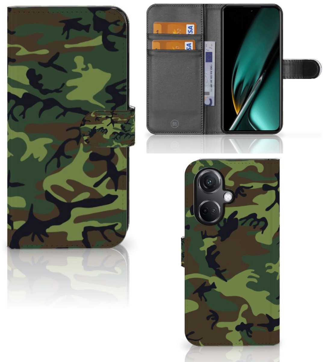 OnePlus Nord CE 3 Telefoon Hoesje Army Dark
