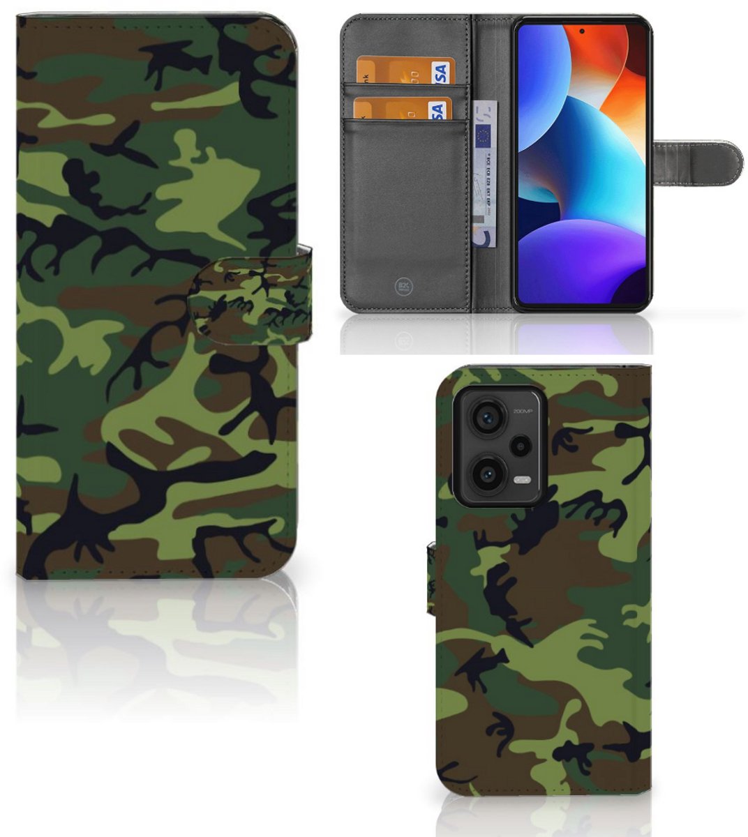 Xiaomi Redmi Note 12 Pro Plus Telefoon Hoesje Army Dark