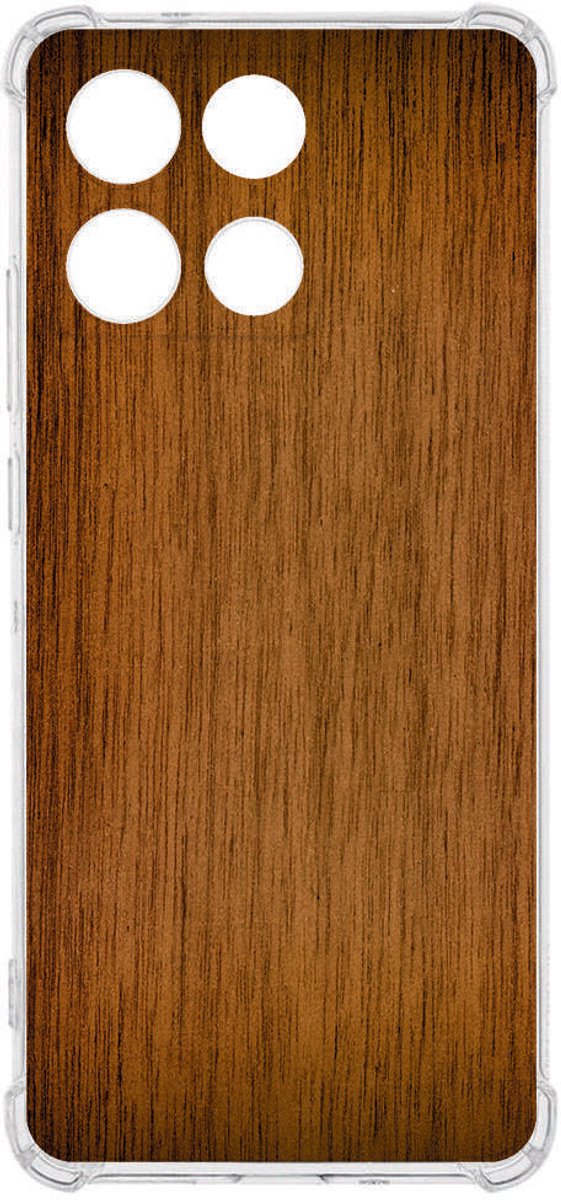 TPU Telefoonhoesje Motorola Moto G56 - Donker Hout backcover