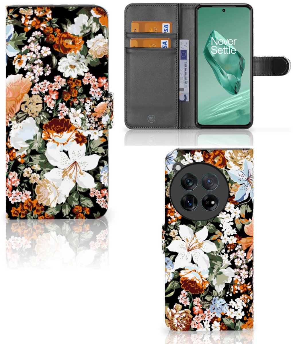 Hoesje voor OnePlus 12 Dark Flowers