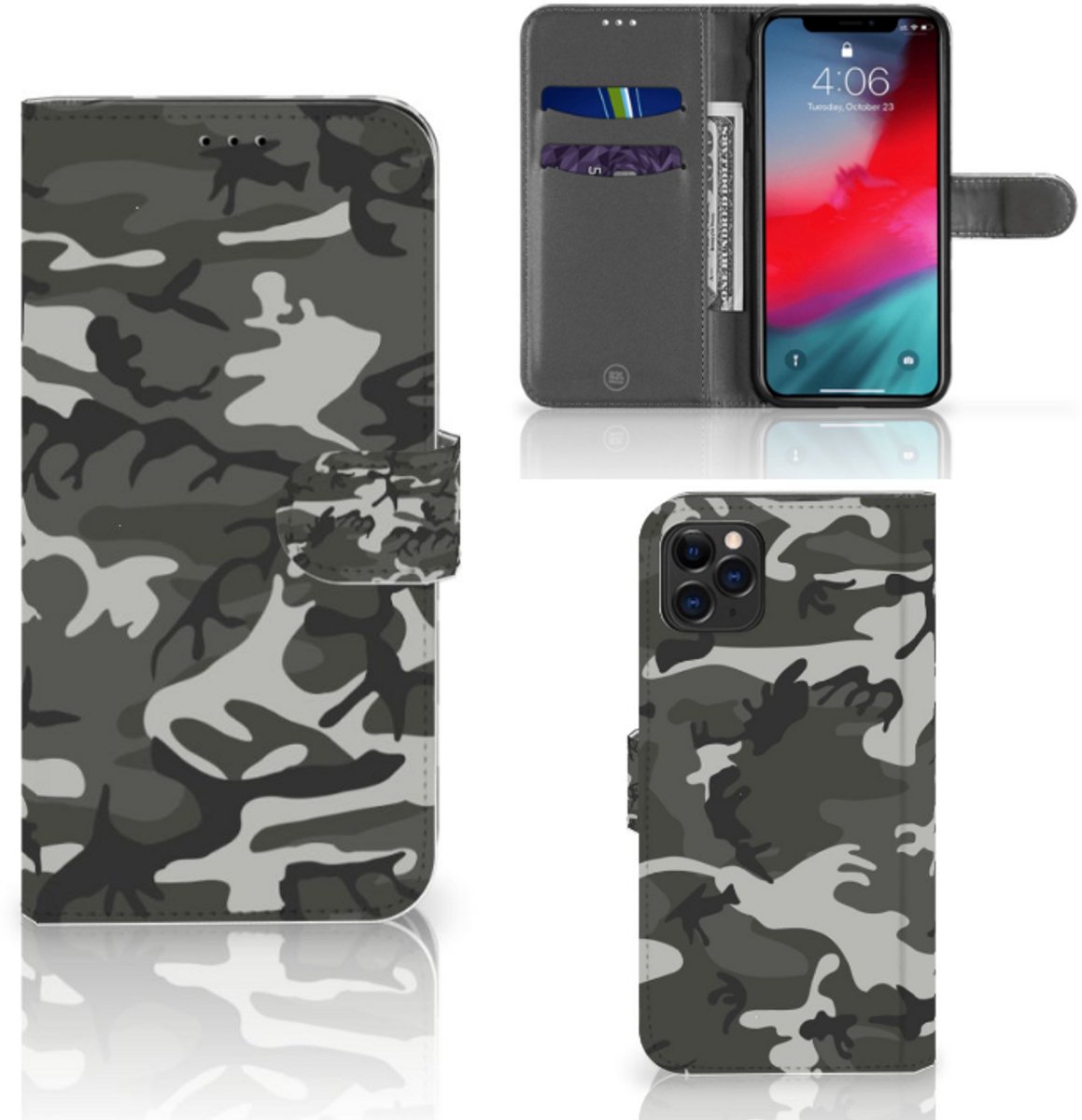 Apple iPhone 11 Pro Max Telefoon Hoesje Army Light