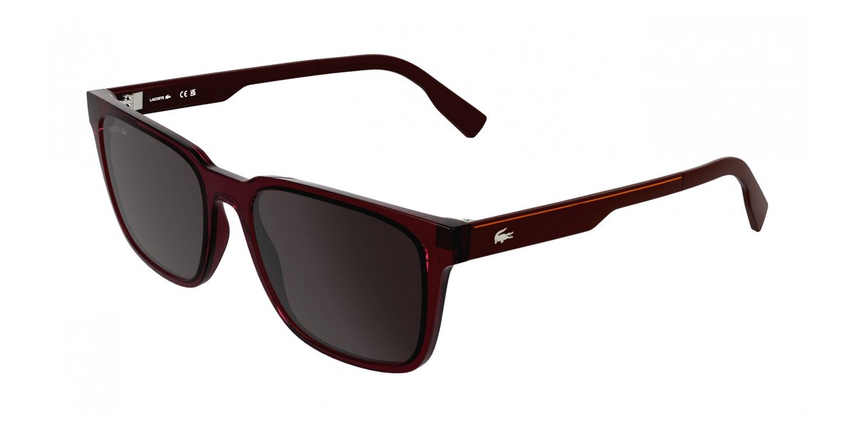 Lacoste L6077S Transparent burgundy 55/18/145 MAN Zonnebrillen