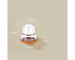 Stoelpootbeschermers (24 stuks), siliconen vilten meubelpoten, meubelvoetjes, beschermen vloeren tegen krassen, verminderen geluidsoverlast - rond, transparant (geschikt voor poten van 15-18 mm)