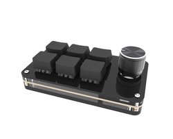 Mini-toetsenbord met 6 knoppen, programmeerbare toetsen, aangepaste sneltoetsen, mechanisch USB-toetsenbord-REWYTAZ