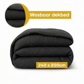 Dekbed-Discounter - EazySleep Dekbed Zonder Overtrek 240 x 200 cm - Inclusief 2 kussenslopen - Wasbaar op 40 graden - Wasbaar dekbed - Antraciet