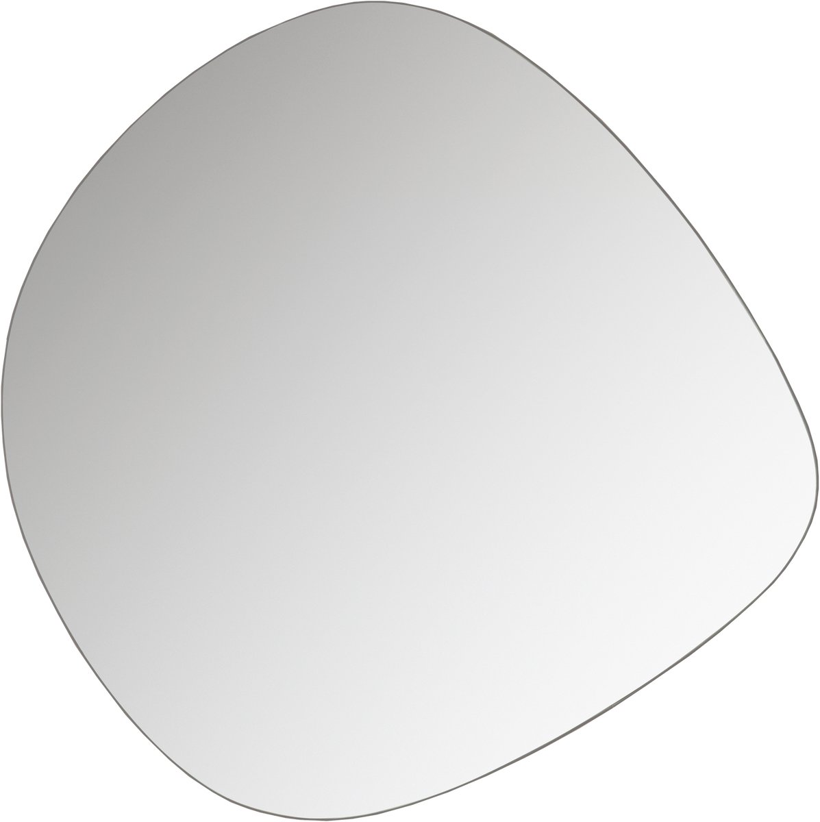 WOOOD Philou Spiegel - Glas/Metaal - Zwart - 60x59x0,5