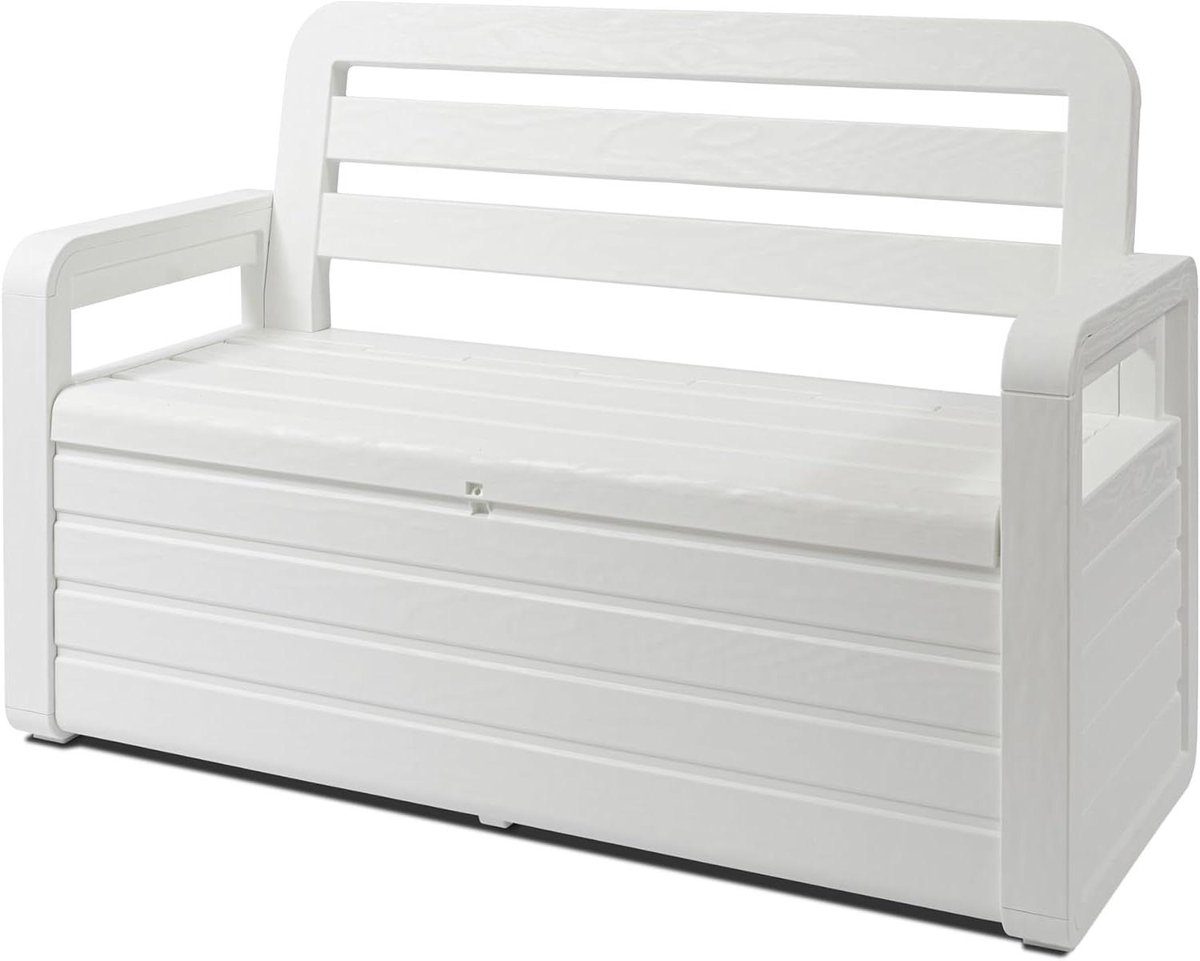 Buitenbox met zitting - Opbergbank Tuin - Terras Opbergen - 270 liter opbergruimte - 1325 x 58 x 89 cm