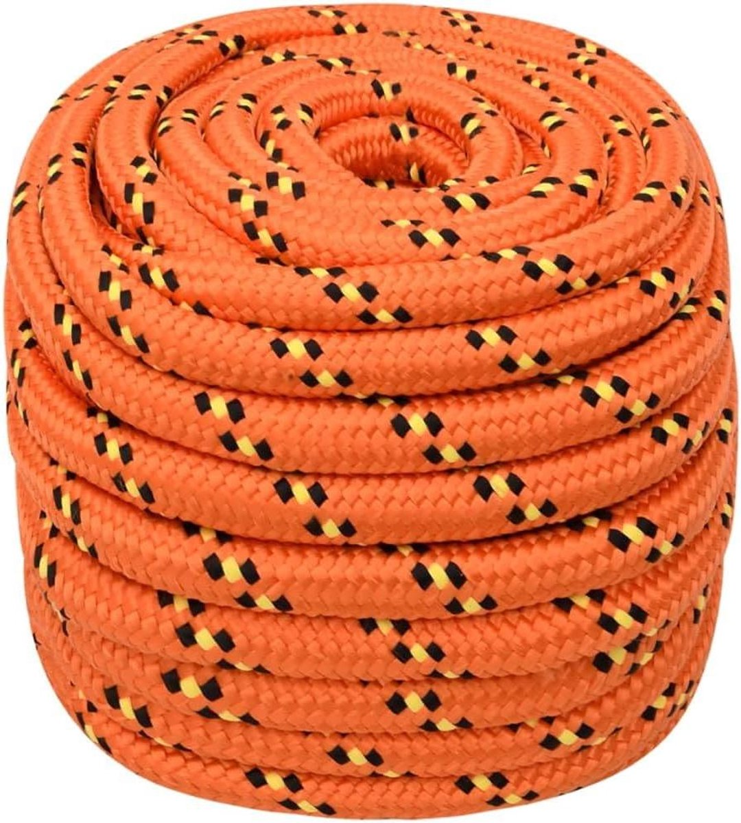 Boot touw - Scheepstouw Doklijn - Varen en Zeilen - Sterk en Weerbestendig - 20 mm 100 m - Oranje