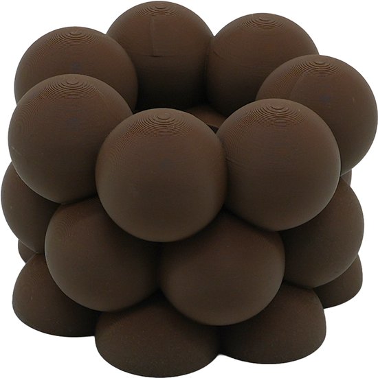 Waxinelichthouder Bubble - Chocolade Bruin - 3d geprint - Moderne woonaccessoire - Stijlvolle waxinelichthouder