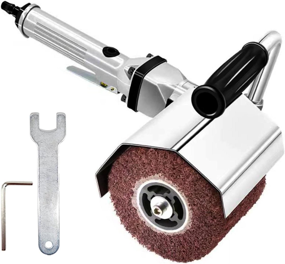 Polijstmachine - Schuurmachine Sander - Metaal Oppervlakken Behandelen - Lucht Aangedreven - 100mm x 110mm - Zilver