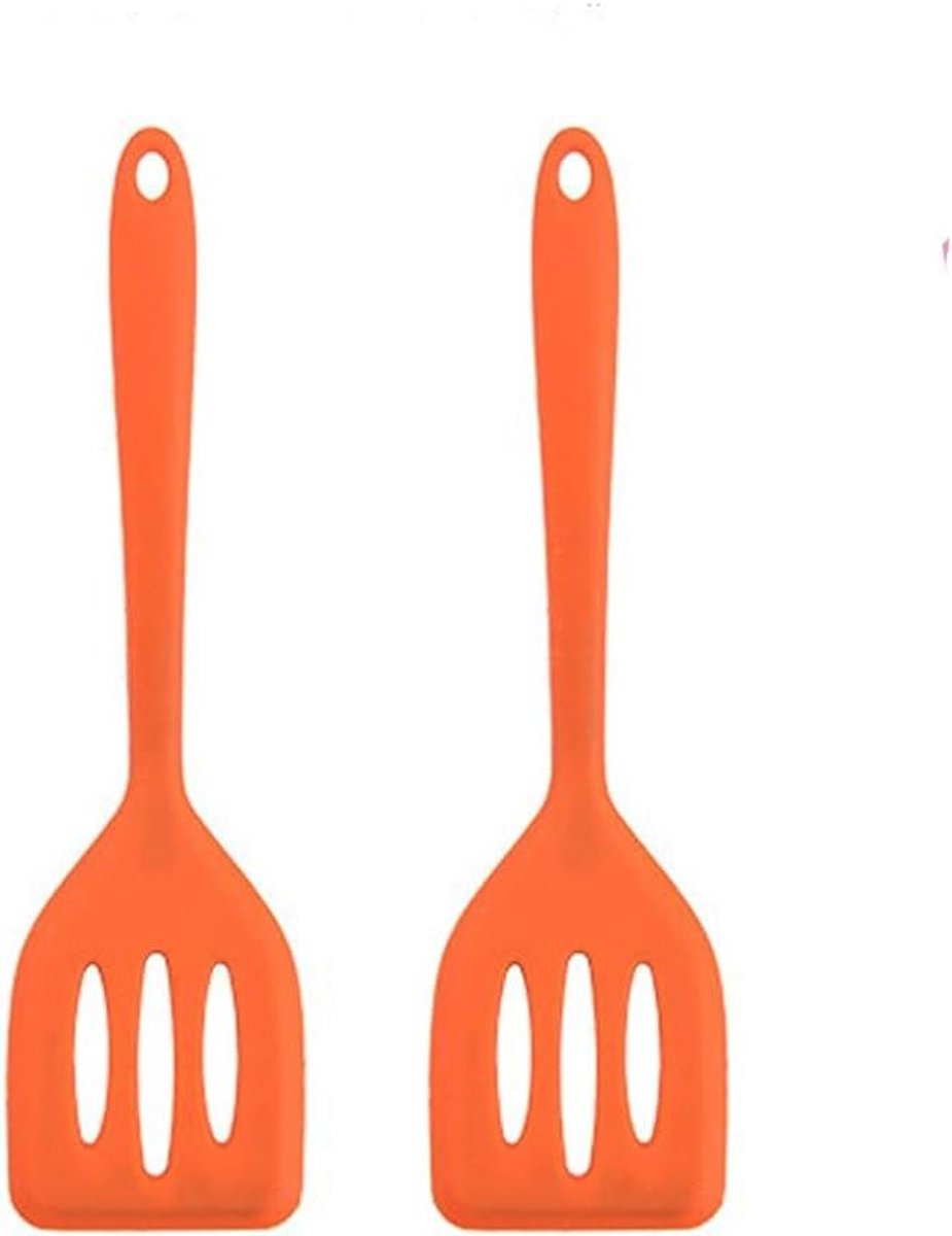 Siliconen Spatels - Keuken spatels - Koken en bakken - Hittebestendig ontwerp - 2 stuks - Oranje